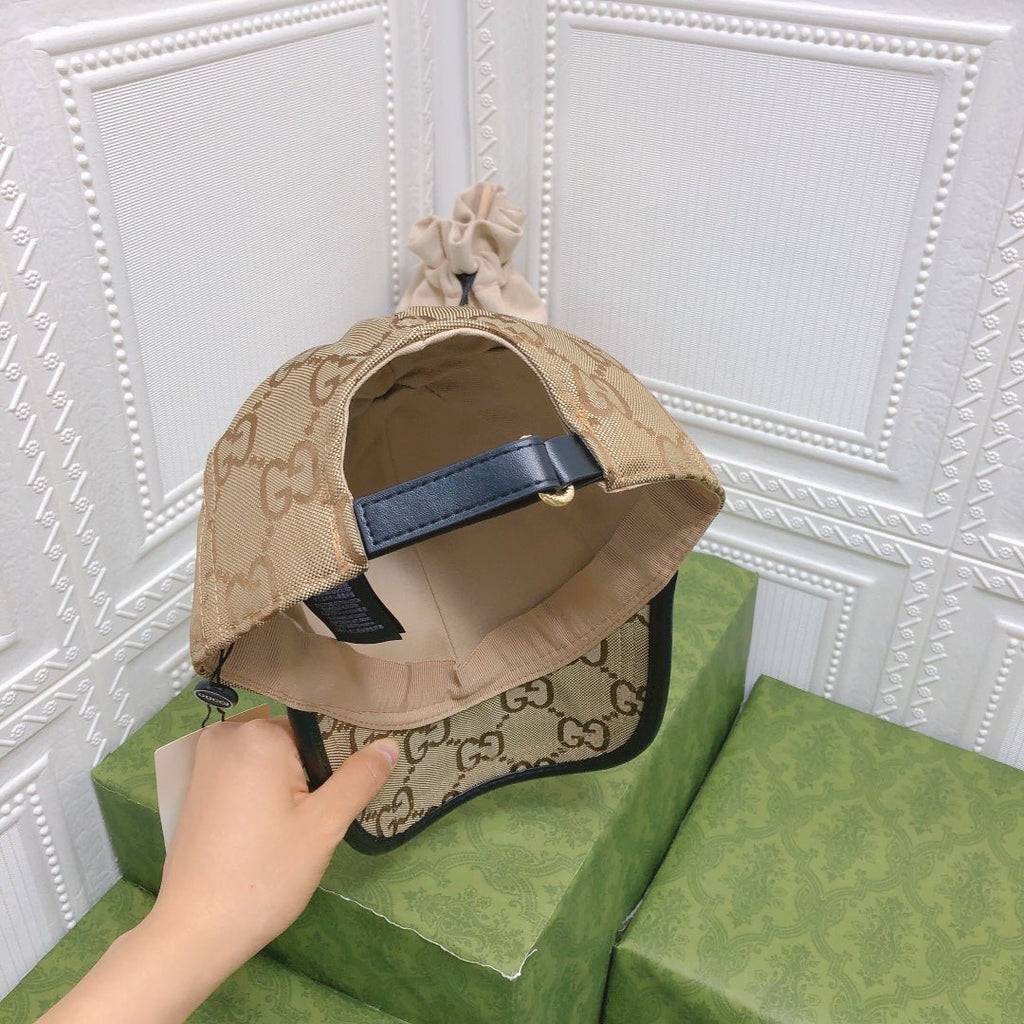 Gucci Leather Trim Baseball Cap - Serene
