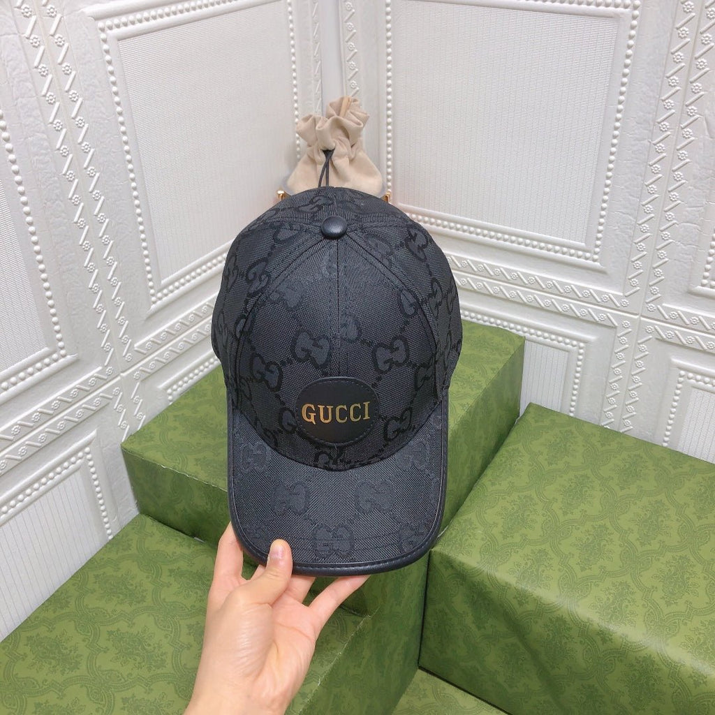 Gucci Leather Trim Baseball Cap - Serene