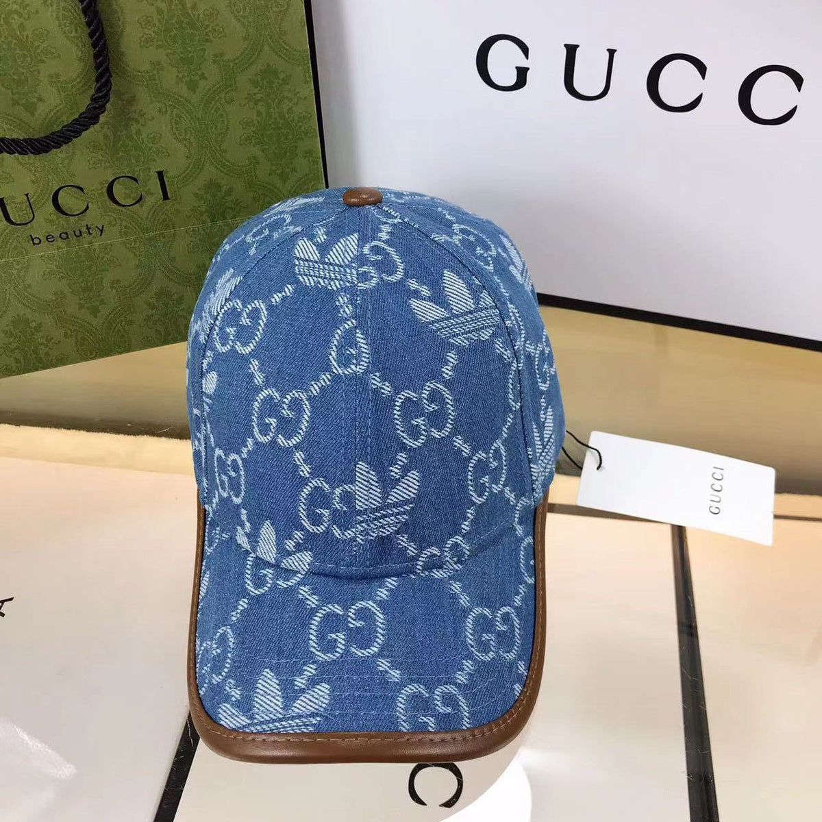 Gucci x Adidas Joint Denim Baseball Cap - Serene