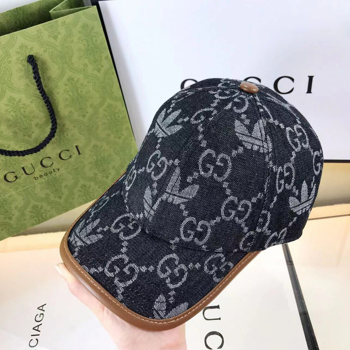 Gucci x Adidas Joint Denim Baseball Cap - Serene
