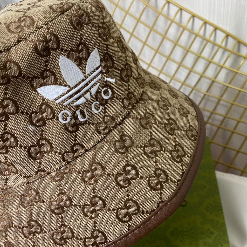 Gucci x Adidas Joint Monogram Embroidered Bucket Hat - Serene
