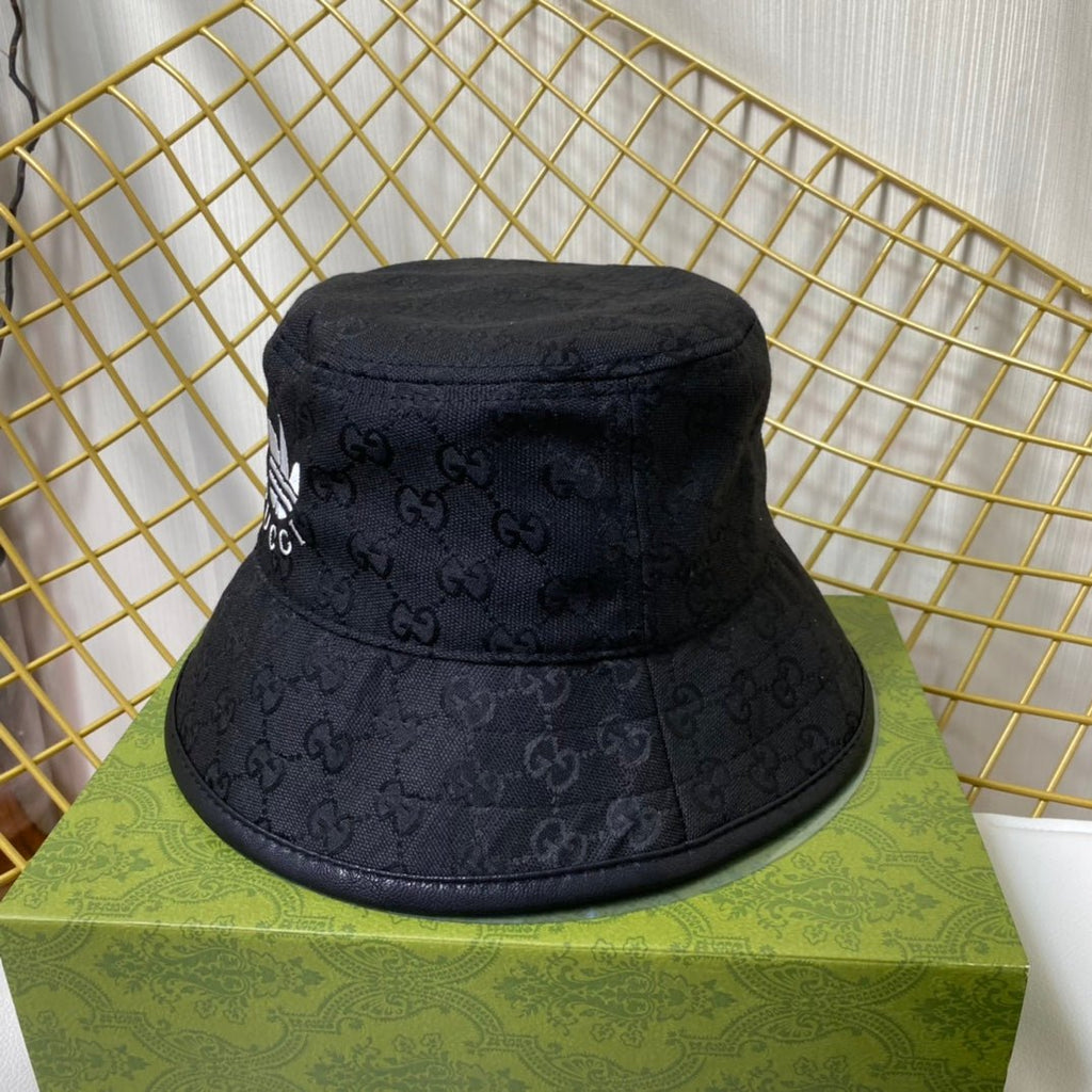 Gucci x Adidas Joint Monogram Embroidered Bucket Hat - Serene