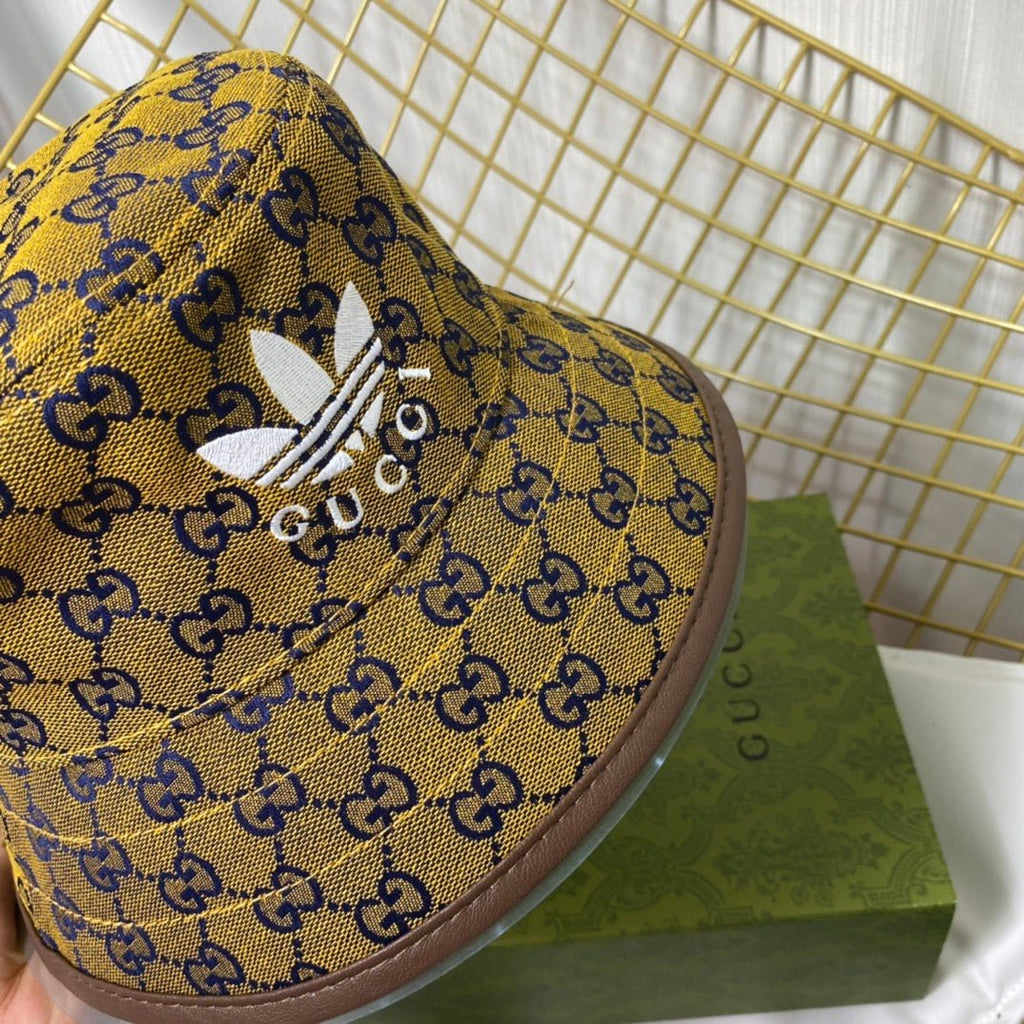 Gucci x Adidas Joint Monogram Embroidered Bucket Hat - Serene