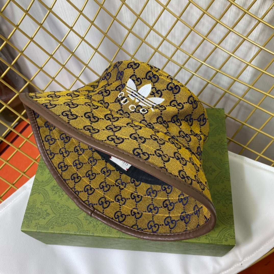 Gucci x Adidas Joint Monogram Embroidered Bucket Hat - Serene