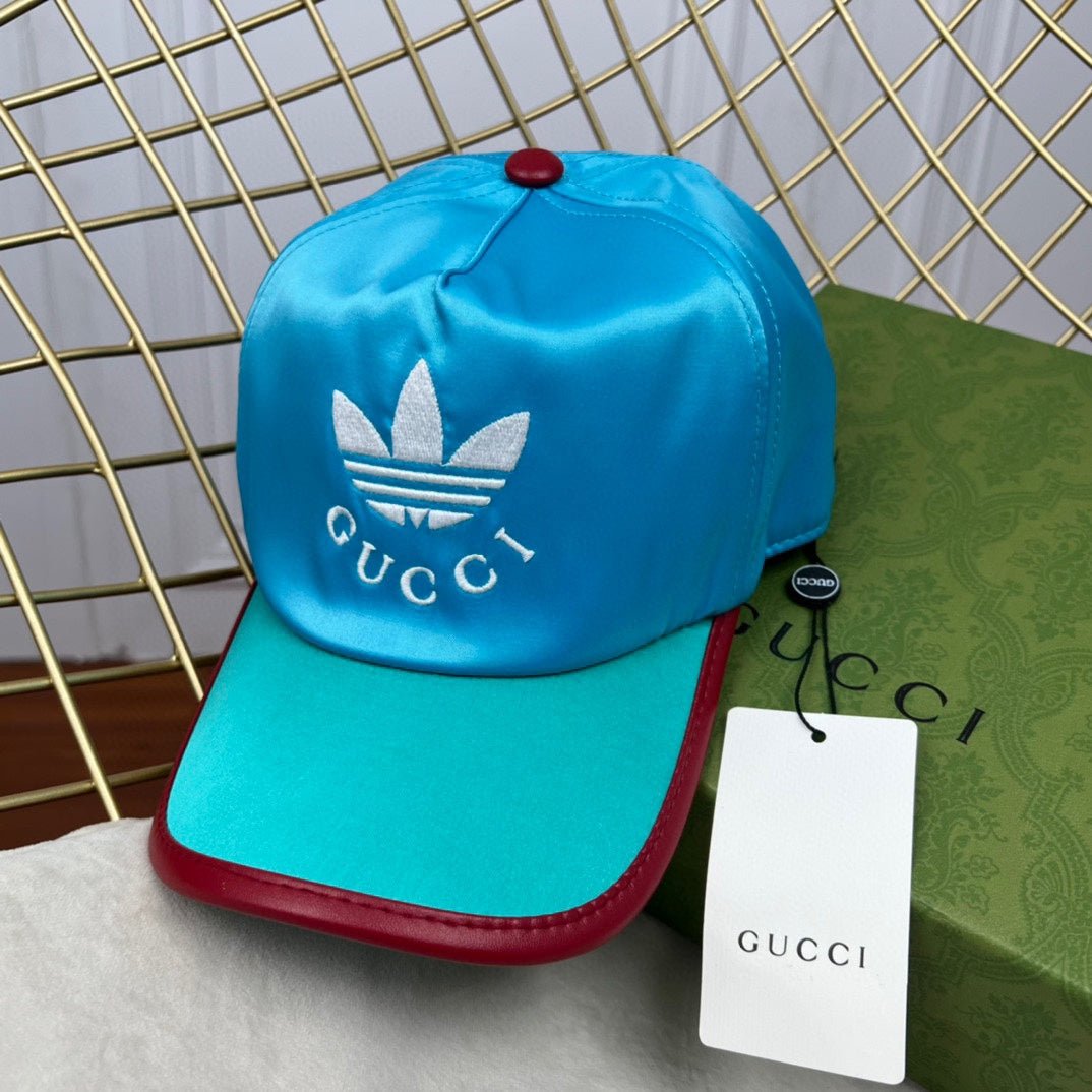 Gucci x Adidas Satin Embroidered Baseball Cap - Serene