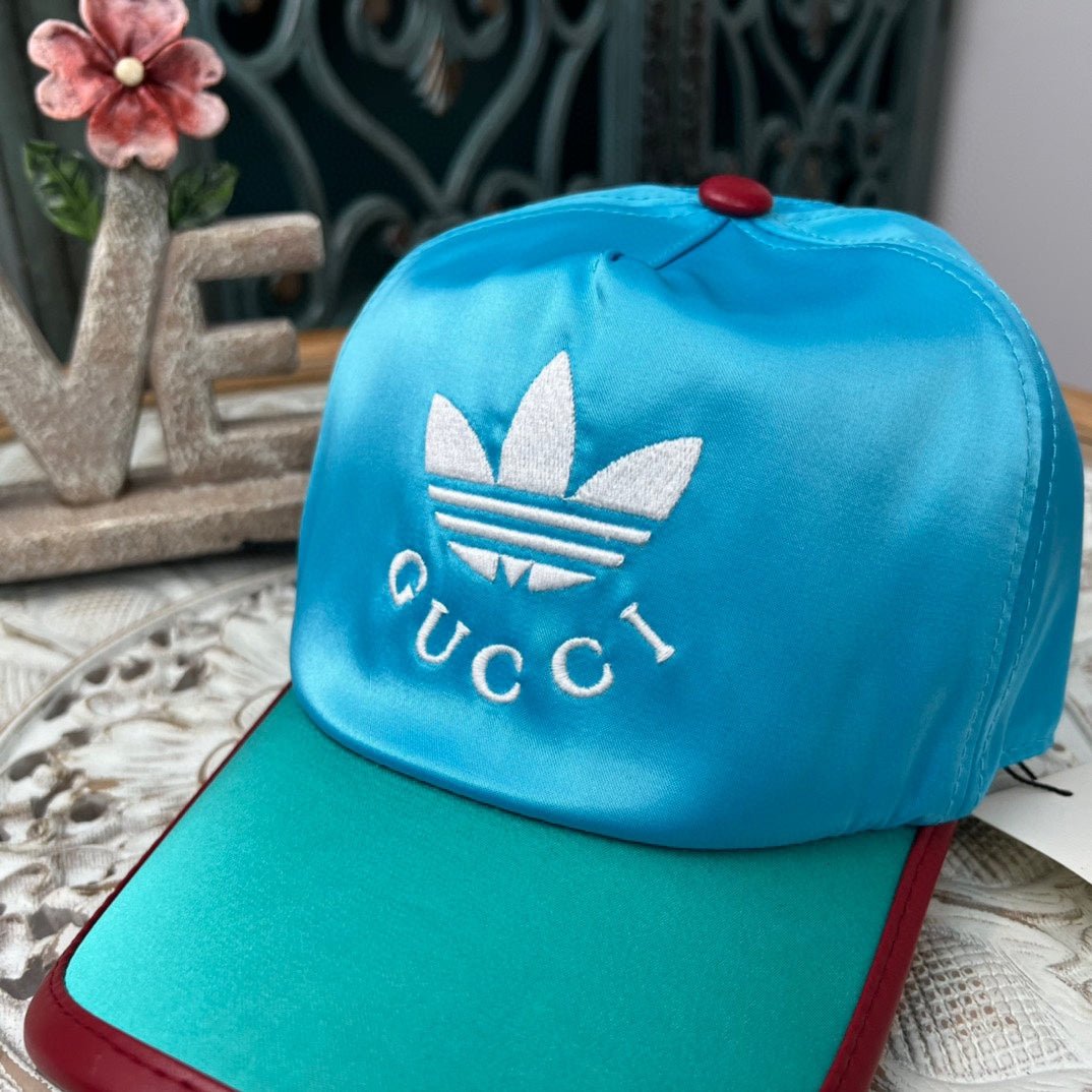 Gucci x Adidas Satin Embroidered Baseball Cap - Serene