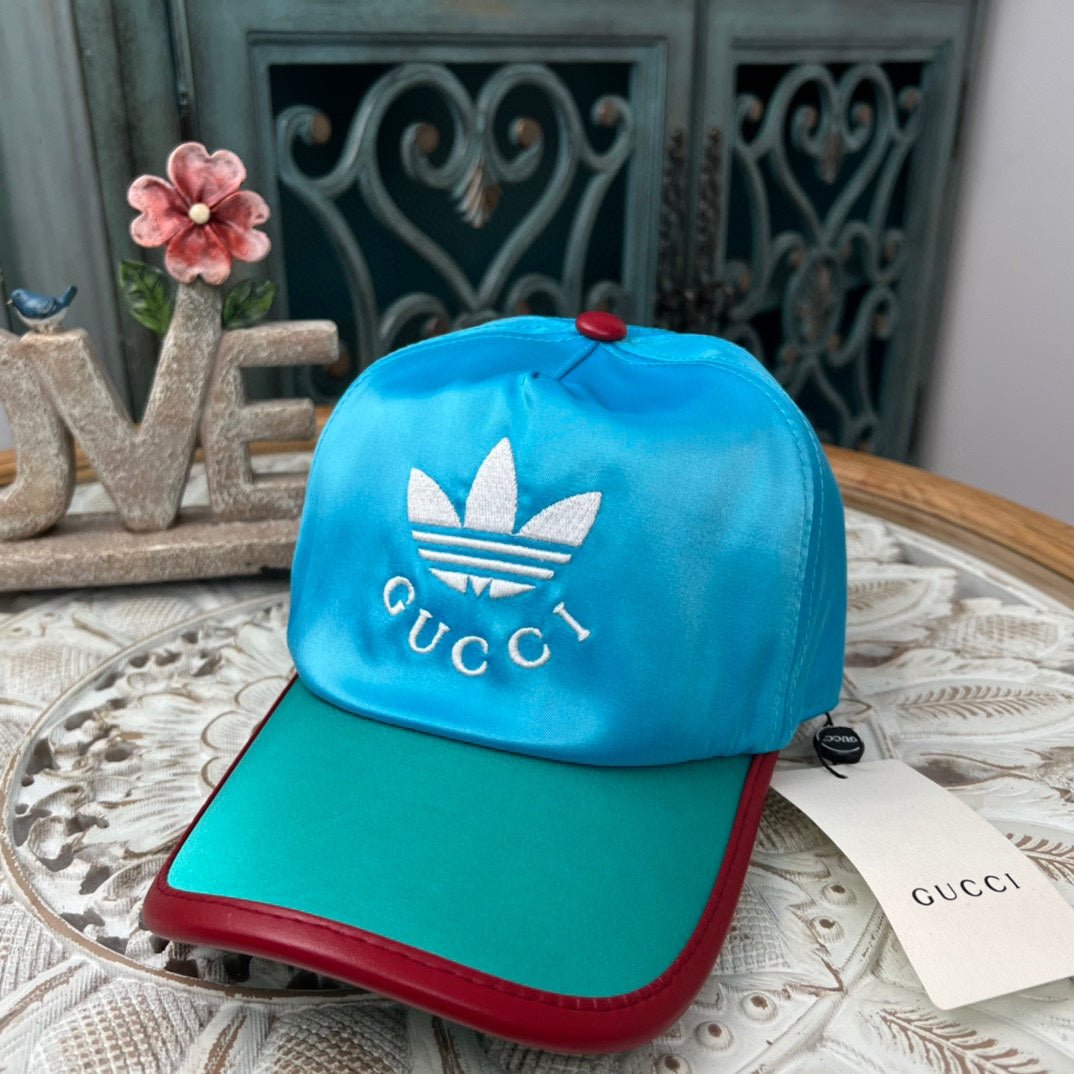 Gucci x Adidas Satin Embroidered Baseball Cap - Serene