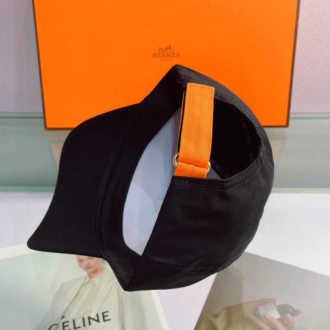 Hermès H Embroidered Cotton Baseball Cap - Serene