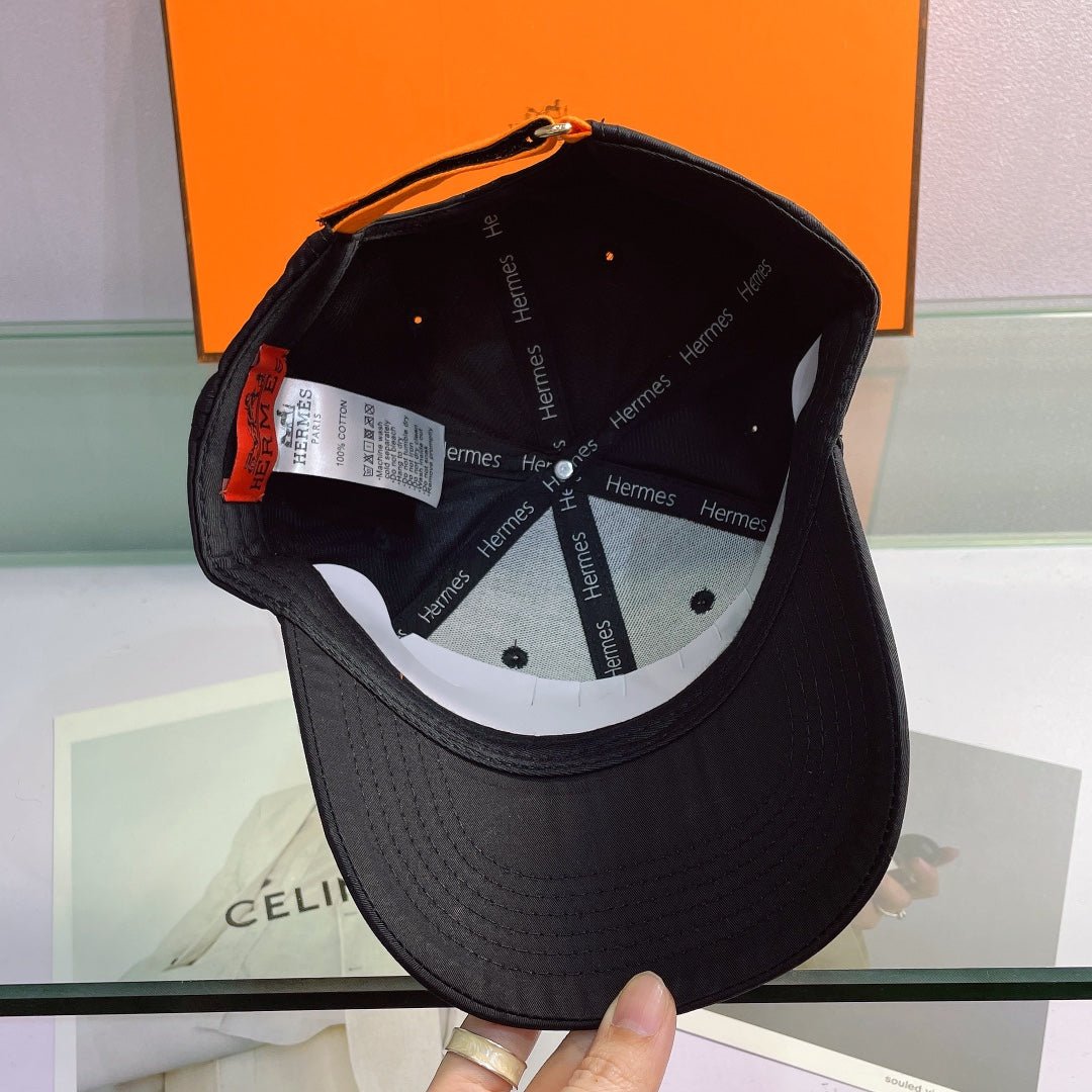 Hermès H Embroidered Cotton Baseball Cap - Serene