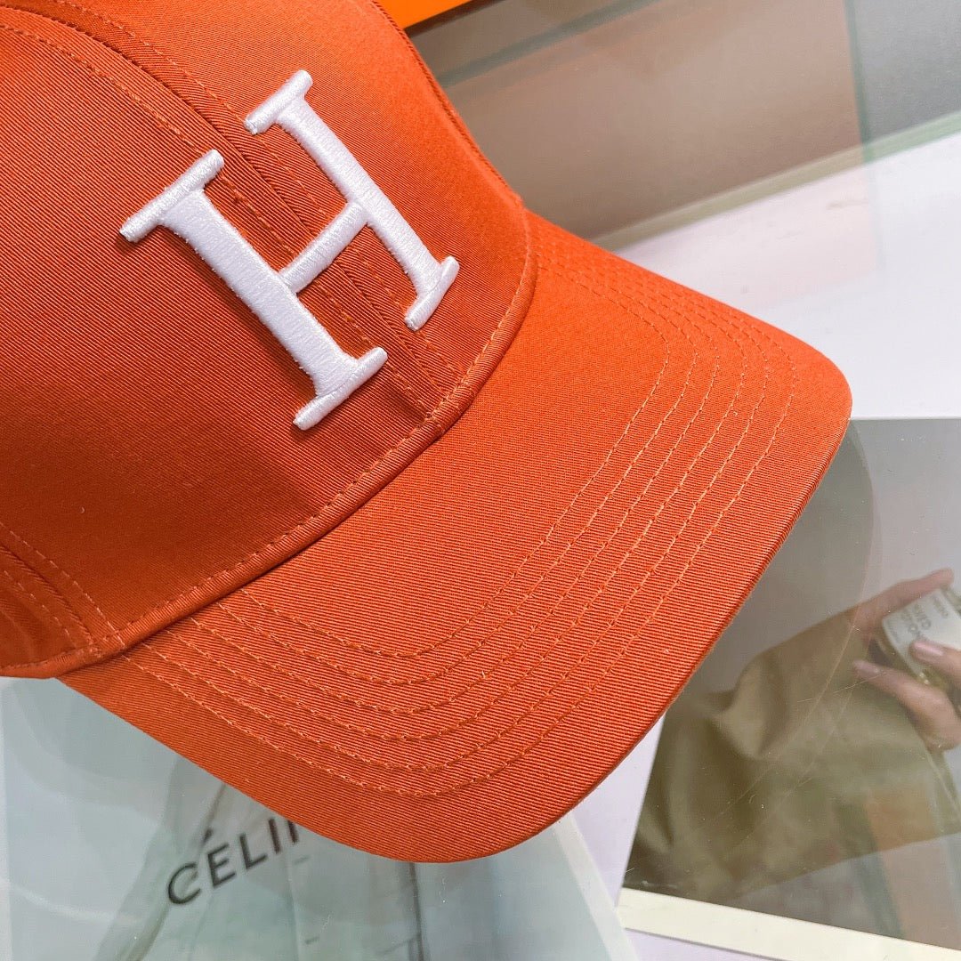 Hermès H Embroidered Cotton Baseball Cap - Serene