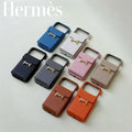 Hermès iPhone 17 Pro Max Case – Leather Hermes Phone Case With Card Holder - Serene