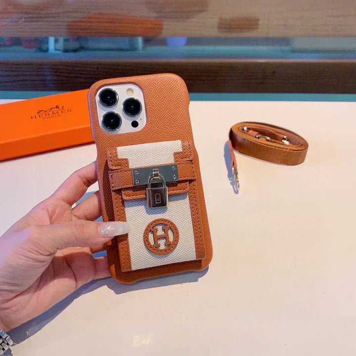 Hermès iPhone 17 Pro Max Case Leather – Luxury Designer Phone Cover - Serene