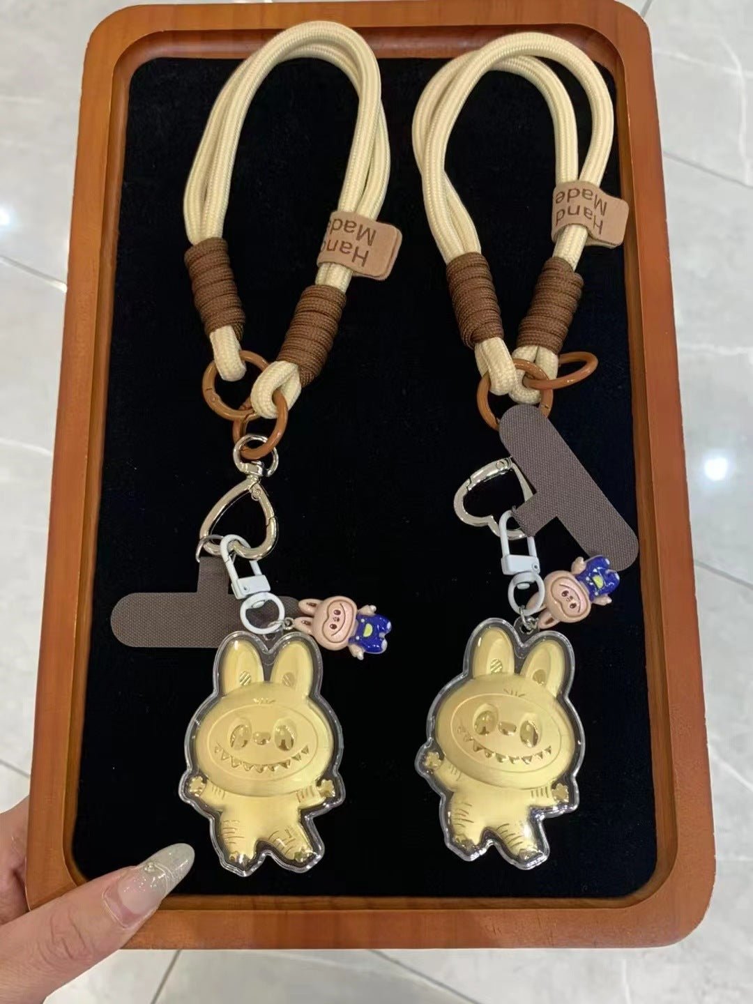 Labubu Golden Fortune Metal Tassel Keychain - Serene