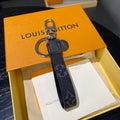 Louis Vuitton Black Monogram Leather Strap Keychain - Serene