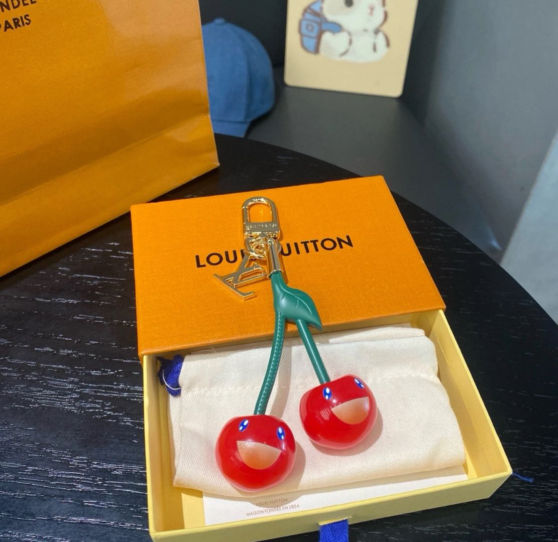 Louis Vuitton Cherry Monogram Bag Charm Keychain - Serene