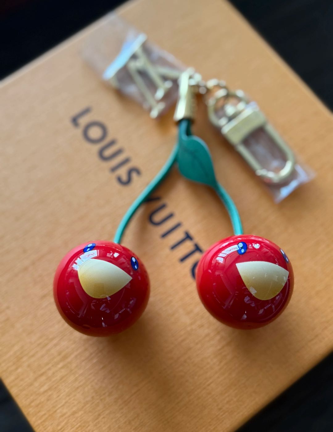Louis Vuitton Cherry Monogram Bag Charm Keychain - Serene