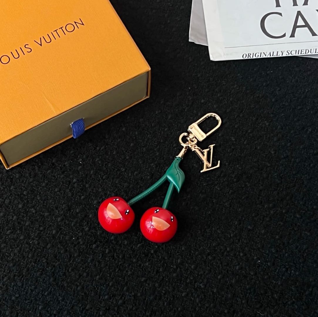 Louis Vuitton Cherry Monogram Bag Charm Keychain - Serene