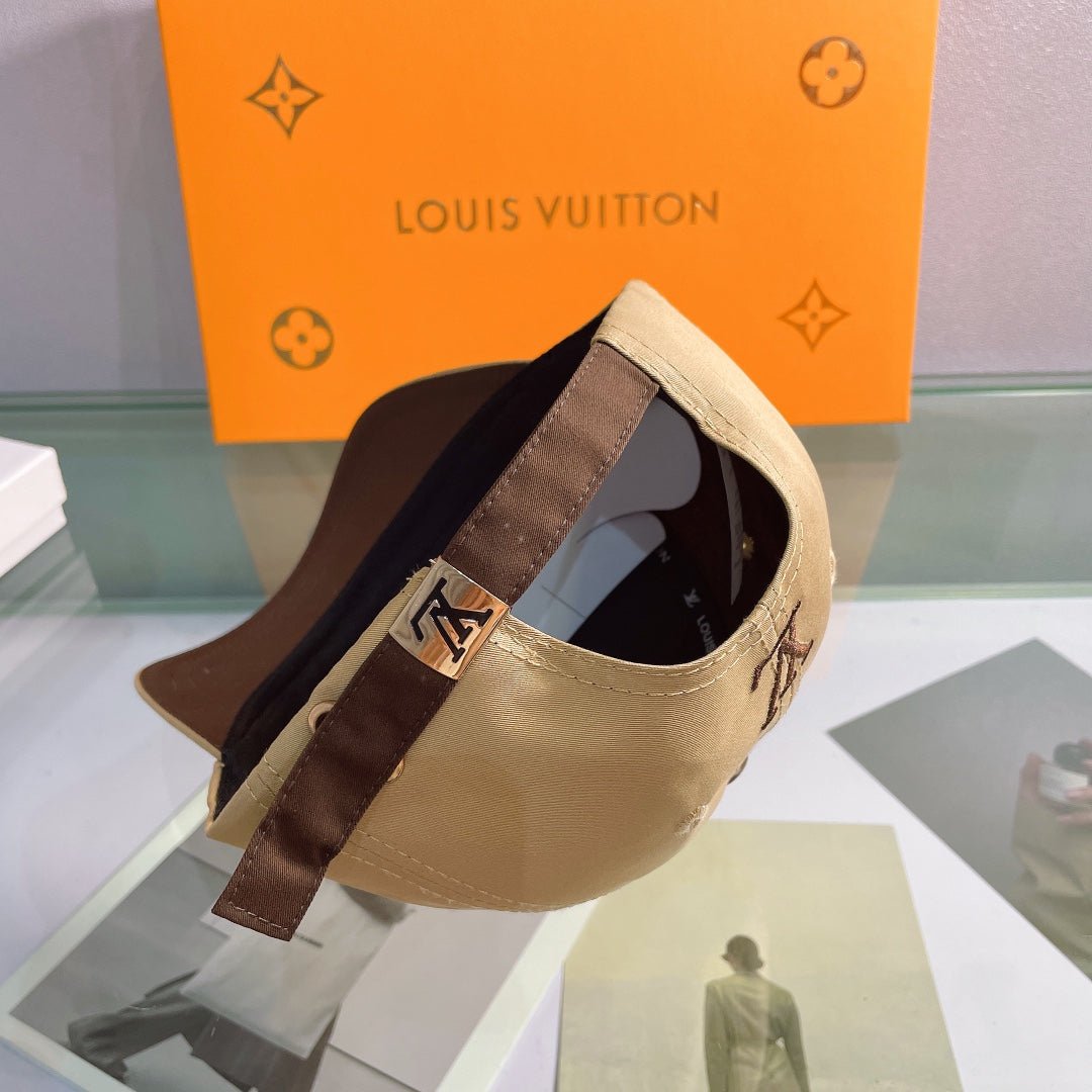 Louis Vuitton Embroidered Monogram Baseball Cap | Luxury Designer Hat - Serene