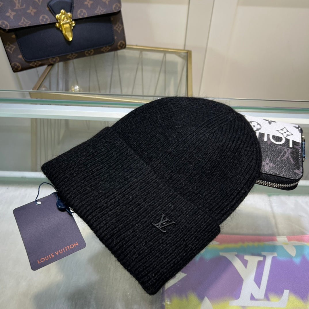 Louis Vuitton Embroidered Wool Beanie | Luxury Designer Winter Hat - Serene
