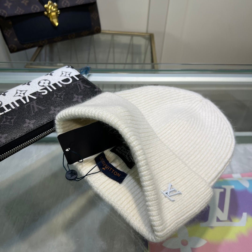 Louis Vuitton Embroidered Wool Beanie | Luxury Designer Winter Hat - Serene