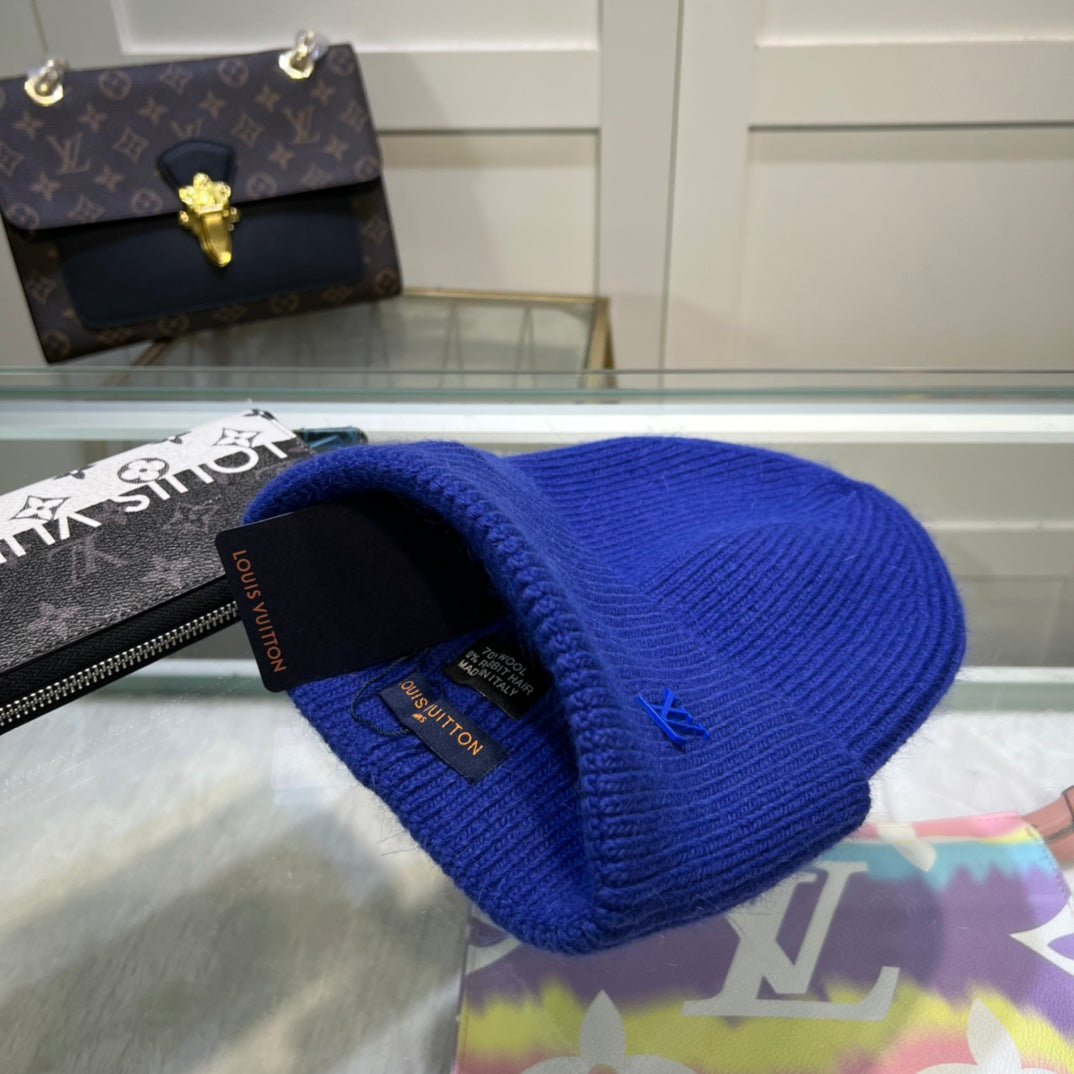 Louis Vuitton Embroidered Wool Beanie | Luxury Designer Winter Hat - Serene