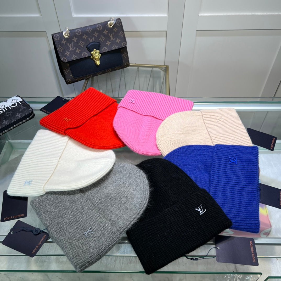 Louis Vuitton Embroidered Wool Beanie | Luxury Designer Winter Hat - Serene