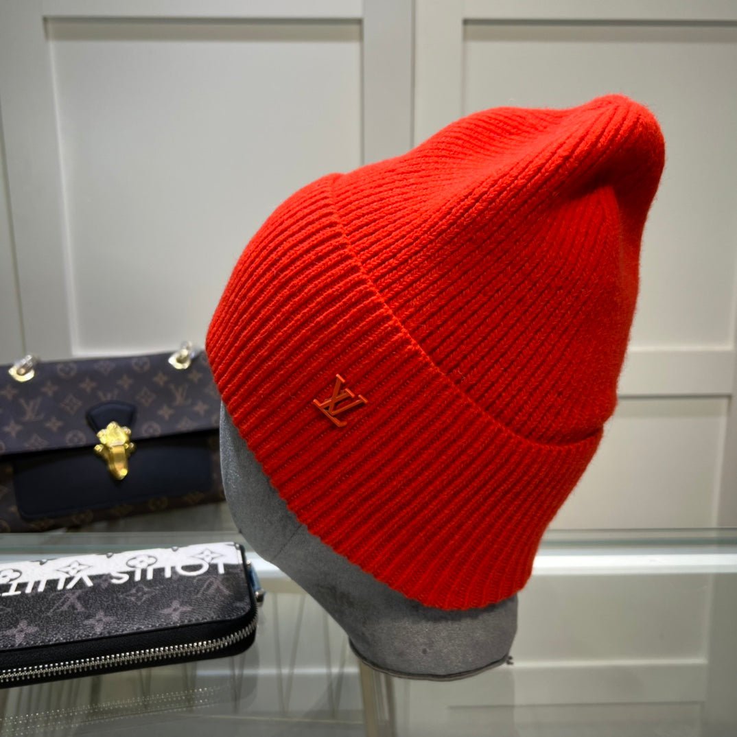 Louis Vuitton Embroidered Wool Beanie | Luxury Designer Winter Hat - Serene