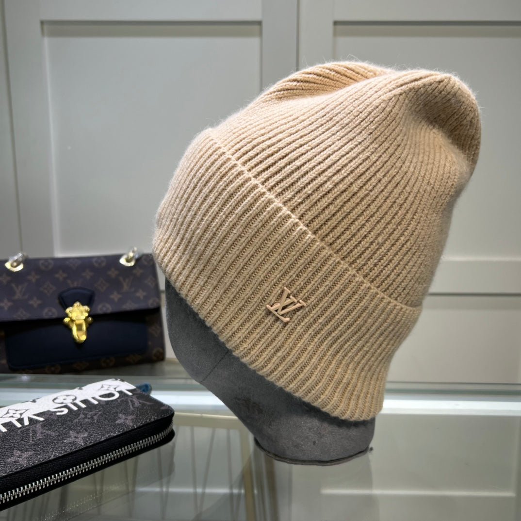 Louis Vuitton Embroidered Wool Beanie | Luxury Designer Winter Hat - Serene
