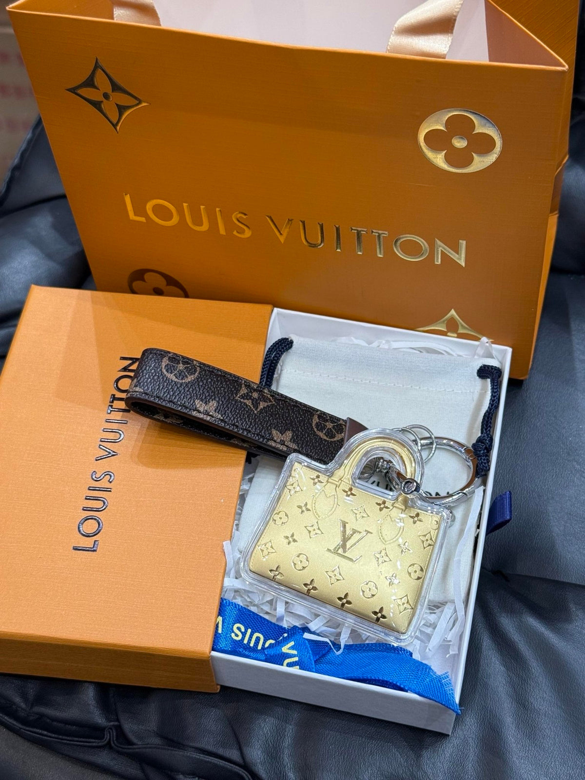 Louis Vuitton Gold Mini Bag Keychain - Serene