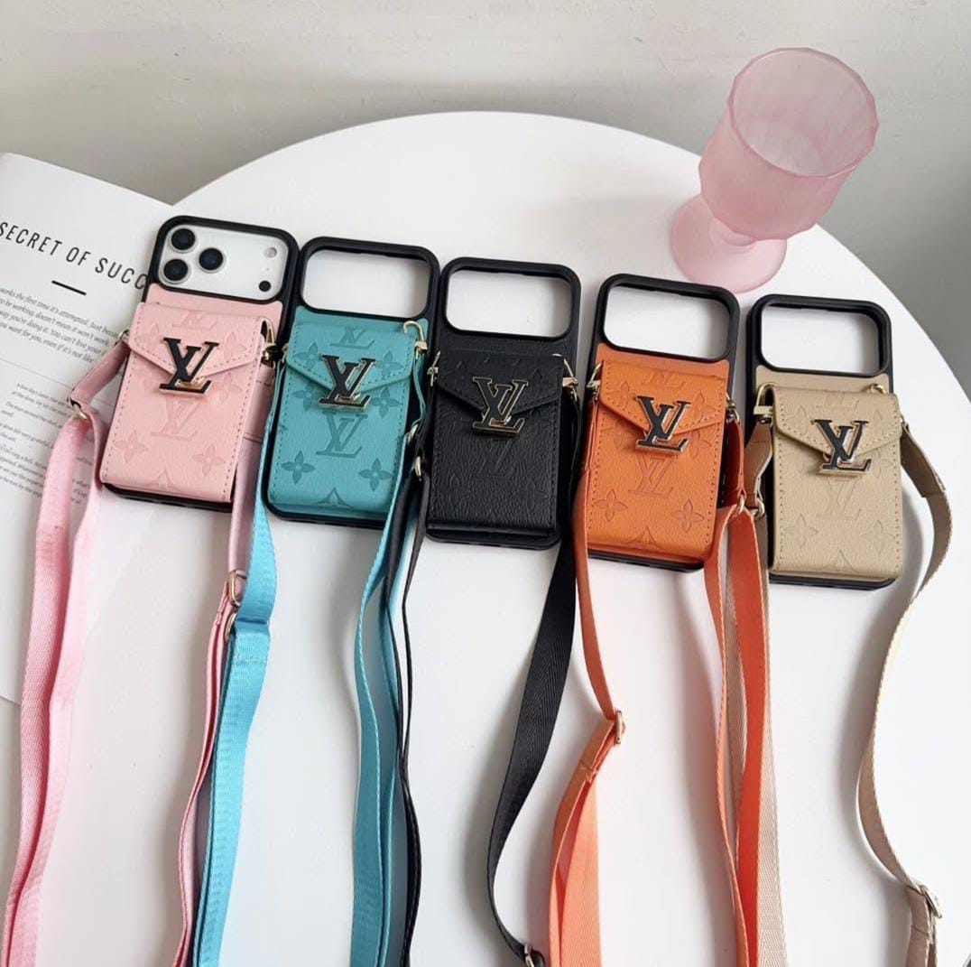 Louis Vuitton iPhone 18 Pro Card Holder Case – Luxury Designer Wallet Cover - Serene