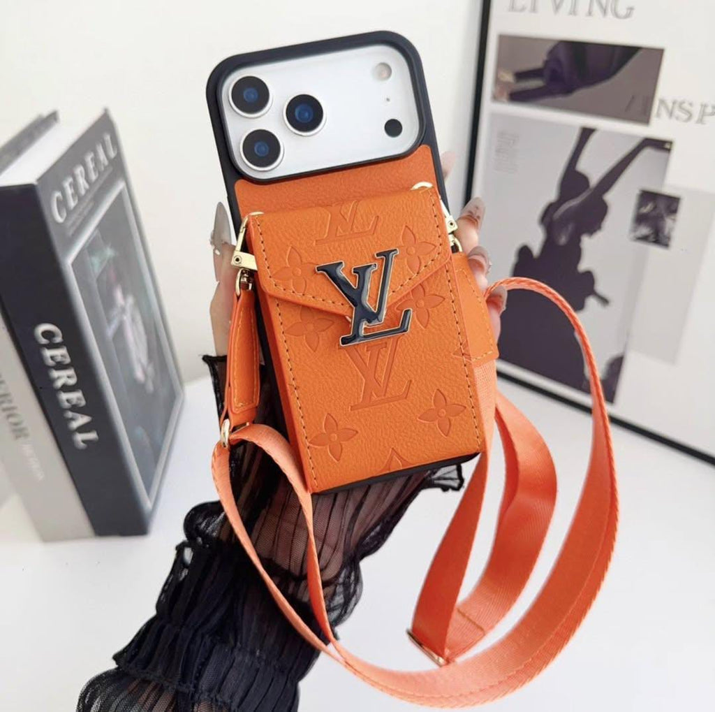 Louis Vuitton iPhone 18 Pro Card Holder Case – Luxury Designer Wallet Cover - Serene