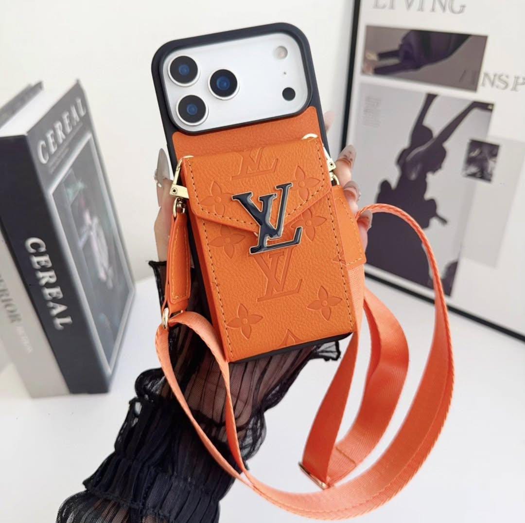 Louis Vuitton iPhone 18 Pro Card Holder Case – Luxury Designer Wallet Cover - Serene