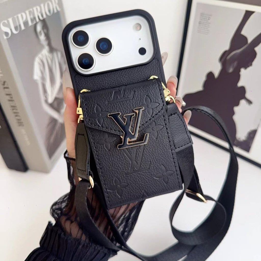 Louis Vuitton iPhone 18 Pro Card Holder Case – Luxury Designer Wallet Cover - Serene