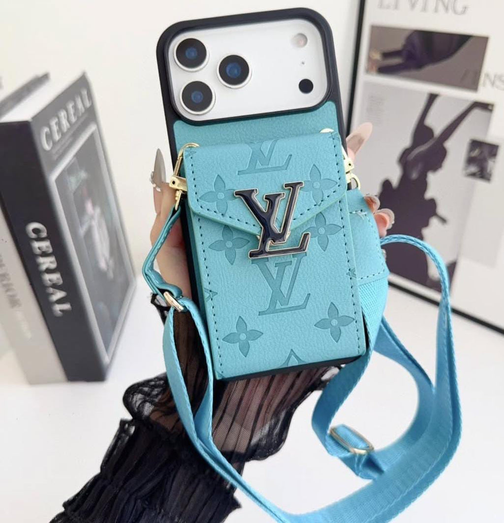 Louis Vuitton iPhone 18 Pro Card Holder Case – Luxury Designer Wallet Cover - Serene