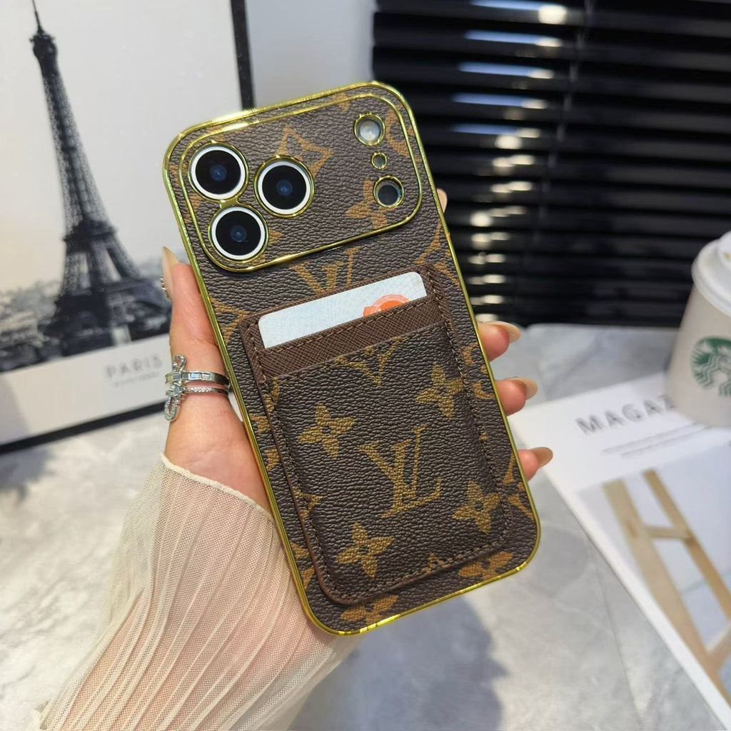 Louis Vuitton iPhone 18 Pro Card Holder Case – Luxury LV iPhone Case - Serene