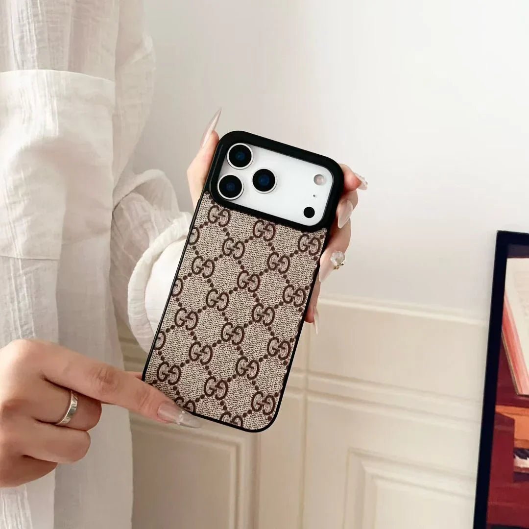 Louis Vuitton iPhone 18 Pro Case – Dark Classic Monogram & Damier Leather - Serene