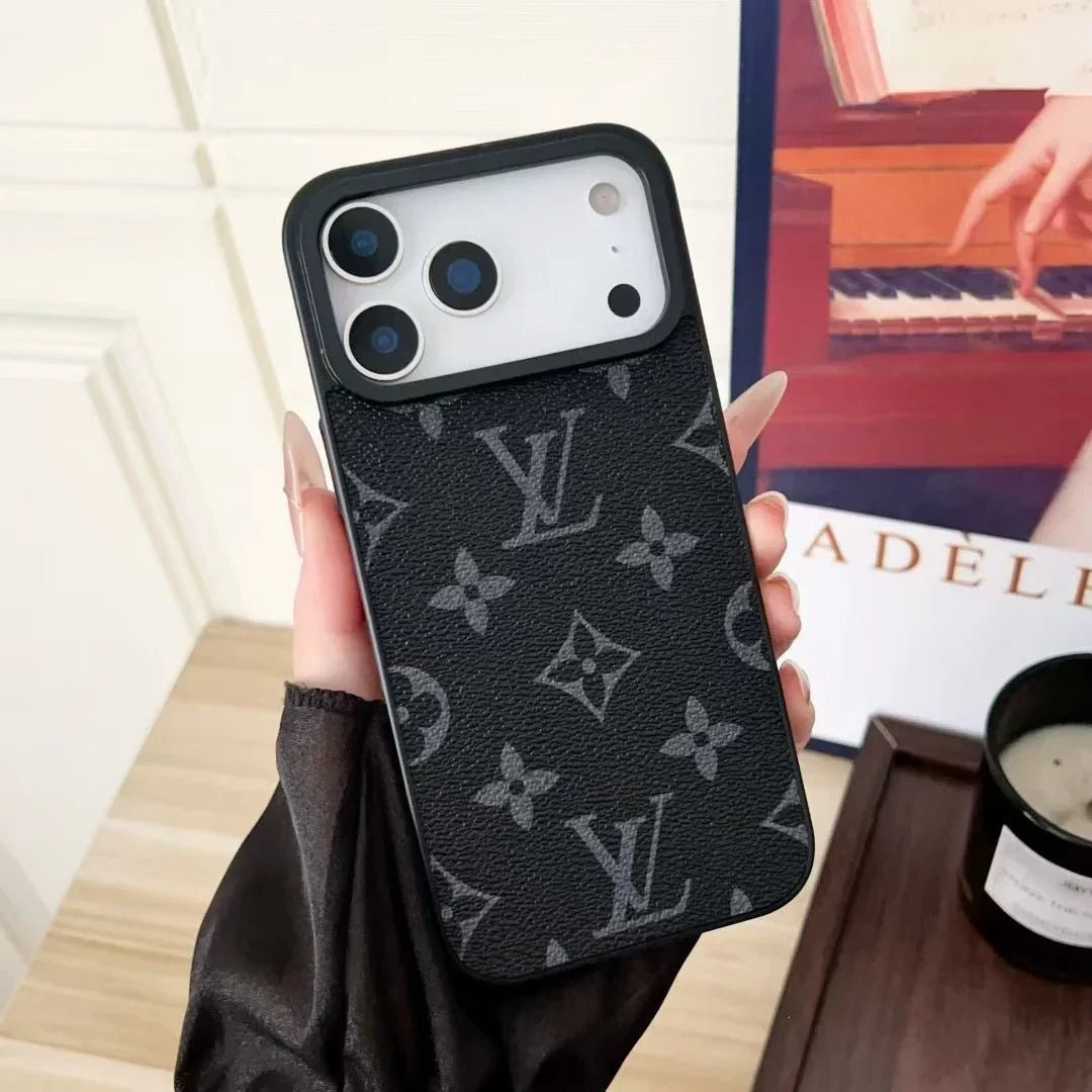 Louis Vuitton iPhone 18 Pro Case – Dark Classic Monogram & Damier Leather - Serene