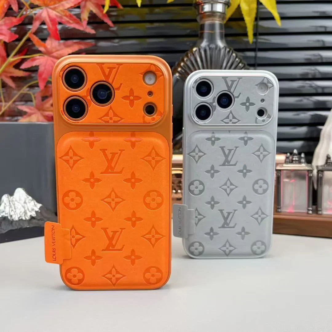 Louis Vuitton iPhone 18 Pro Case – Luxury Designer Leather Cover – Orange - Serene