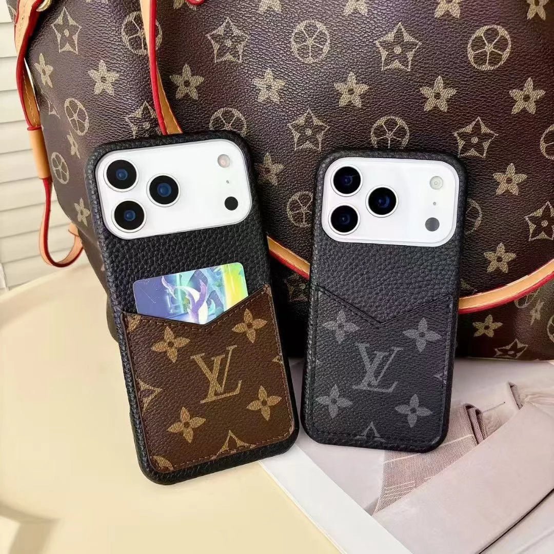 Louis Vuitton iPhone 18 Pro Case With Cardholder – Classic Monogram Leather - Serene