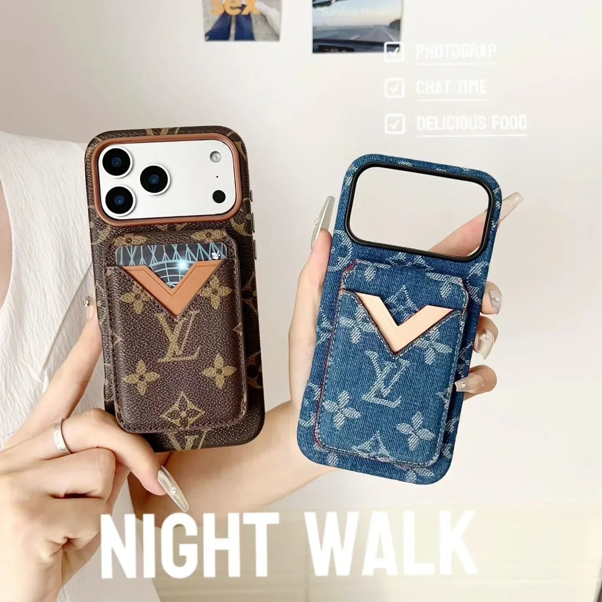 Louis Vuitton iPhone 18 Pro Case with Cardholder – Classic Monogram Leather - Serene