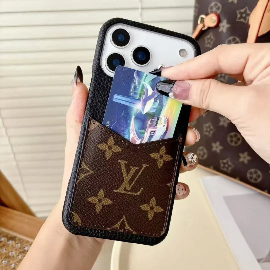 Louis Vuitton iPhone 18 Pro Case With Cardholder – Classic Monogram Leather - Serene
