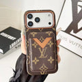 Louis Vuitton iPhone 18 Pro Case with Cardholder – Classic Monogram Leather - Serene