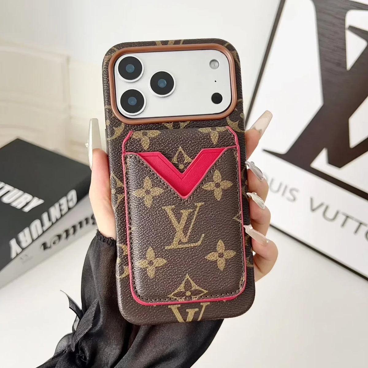 Louis Vuitton iPhone 18 Pro Case with Cardholder – Small Monogram Leather - Serene