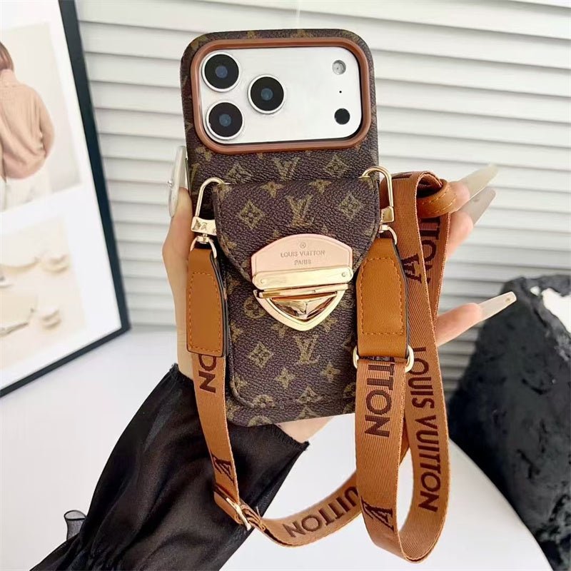 Louis Vuitton iPhone 18 Pro Case With Strap – Luxury Designer Crossbody Cover - Serene