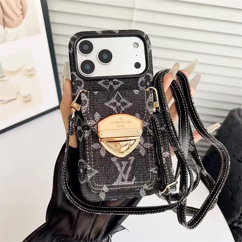 Louis Vuitton iPhone 18 Pro Case With Strap – Luxury Designer Crossbody Cover - Serene