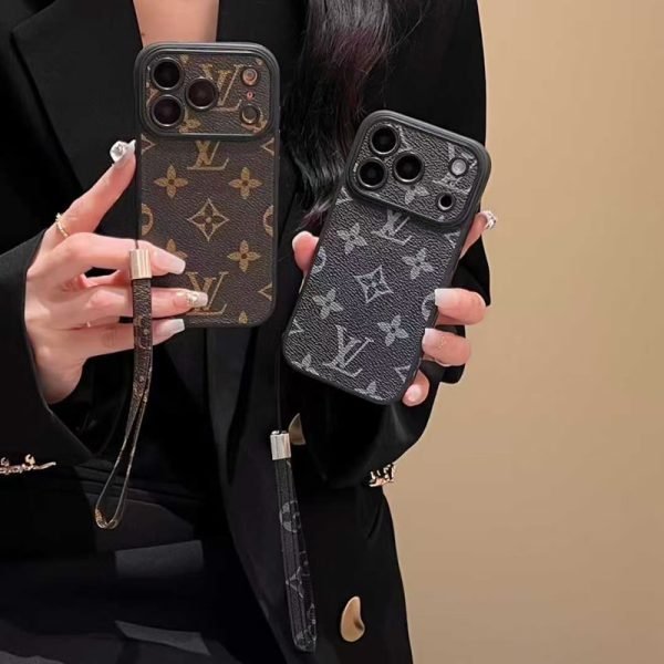 Louis Vuitton iPhone 18 Pro Case with Strap – Luxury Monogram Designer Cover - Serene