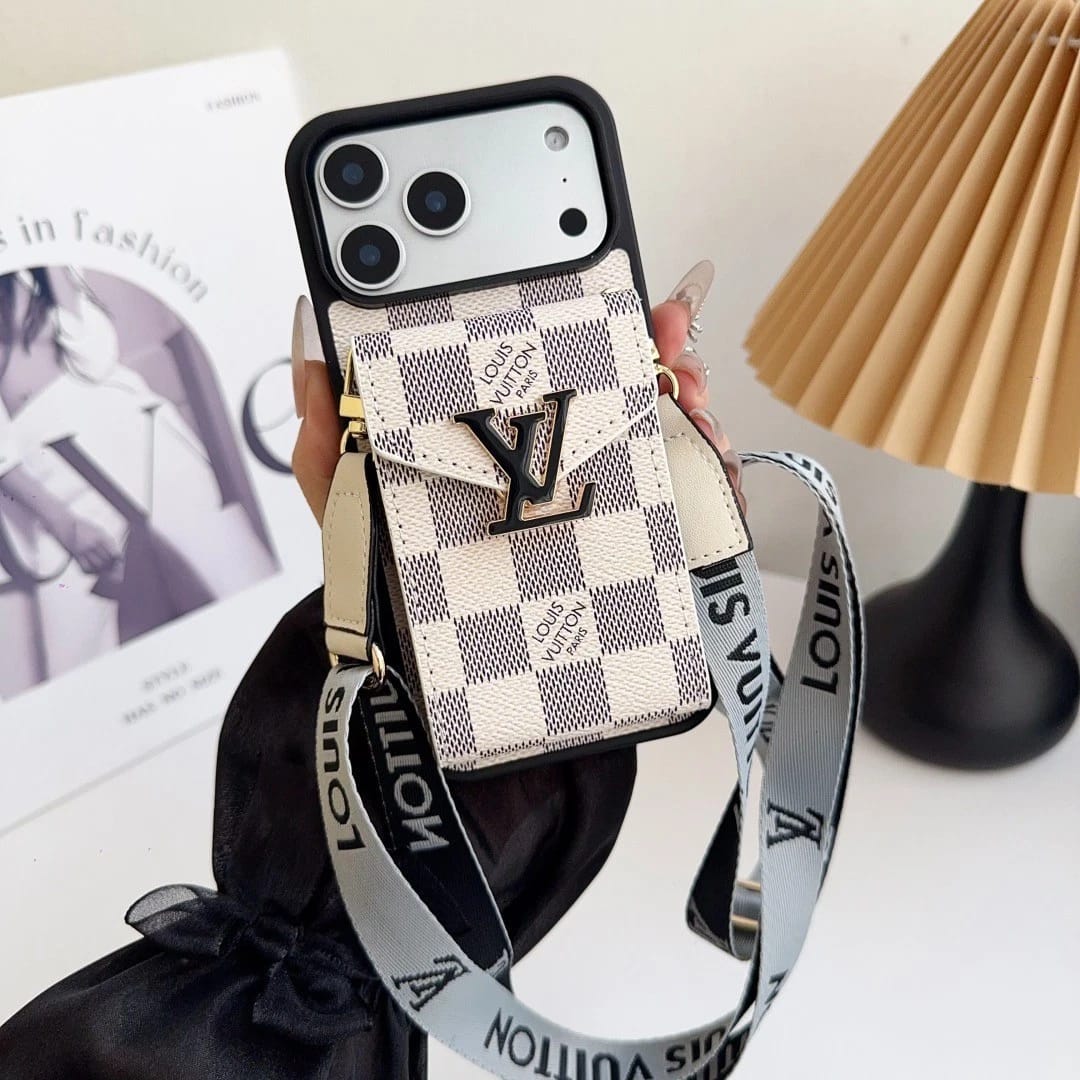 Louis Vuitton iPhone 18 Pro Wallet Card Holder Case – Luxury Designer Cover - Serene