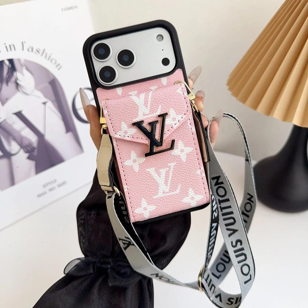 Louis Vuitton iPhone 18 Pro Wallet Card Holder Case – Luxury Designer Cover - Serene