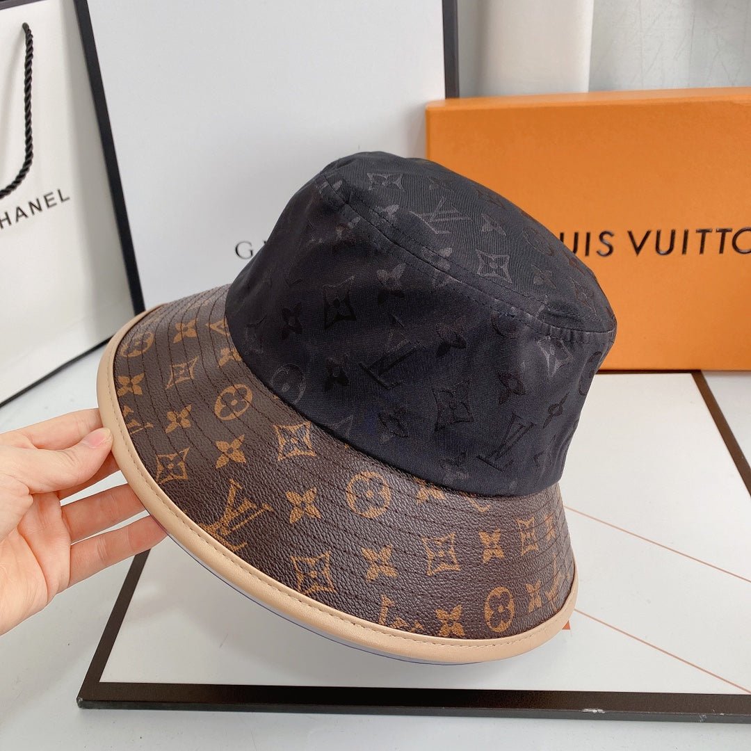 Louis Vuitton LV Monogram Denim & Leather Bucket Hat for Men & Women - Serene
