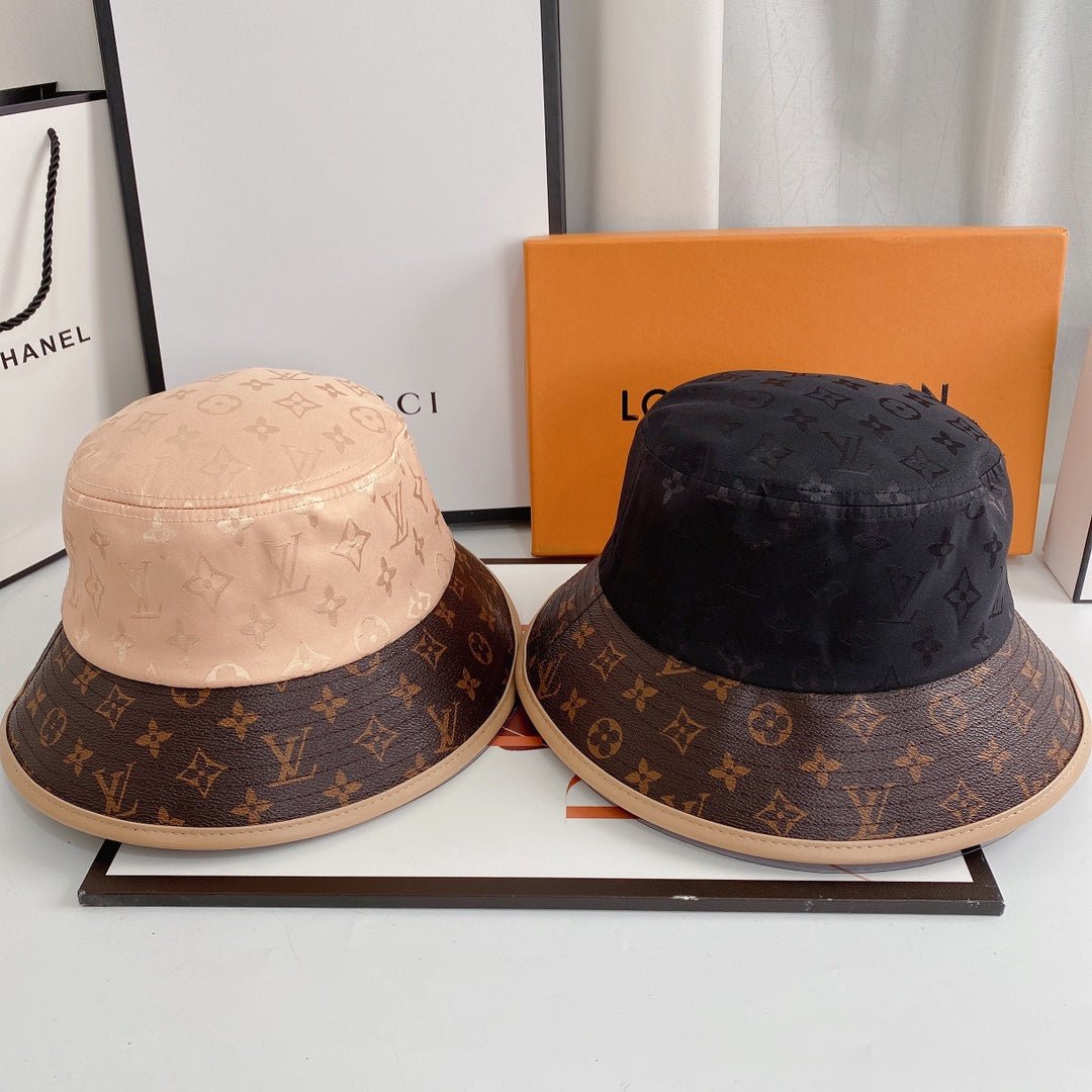 Louis Vuitton LV Monogram Denim & Leather Bucket Hat for Men & Women - Serene